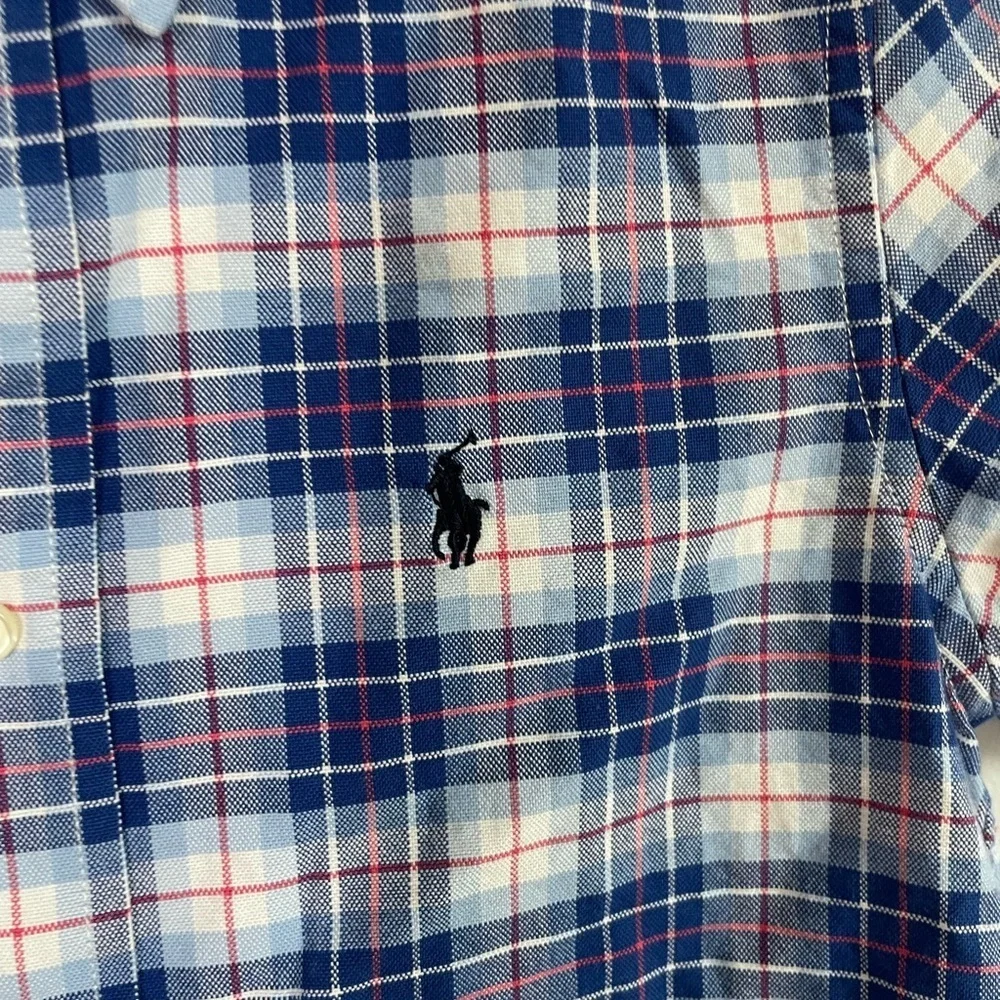Ralph Lauren Blue and Red Plaid Shirt button down size 5